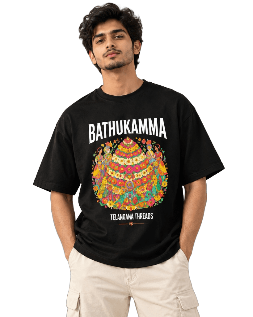 BATHUKAMMA FLORAL MANDALA TEE